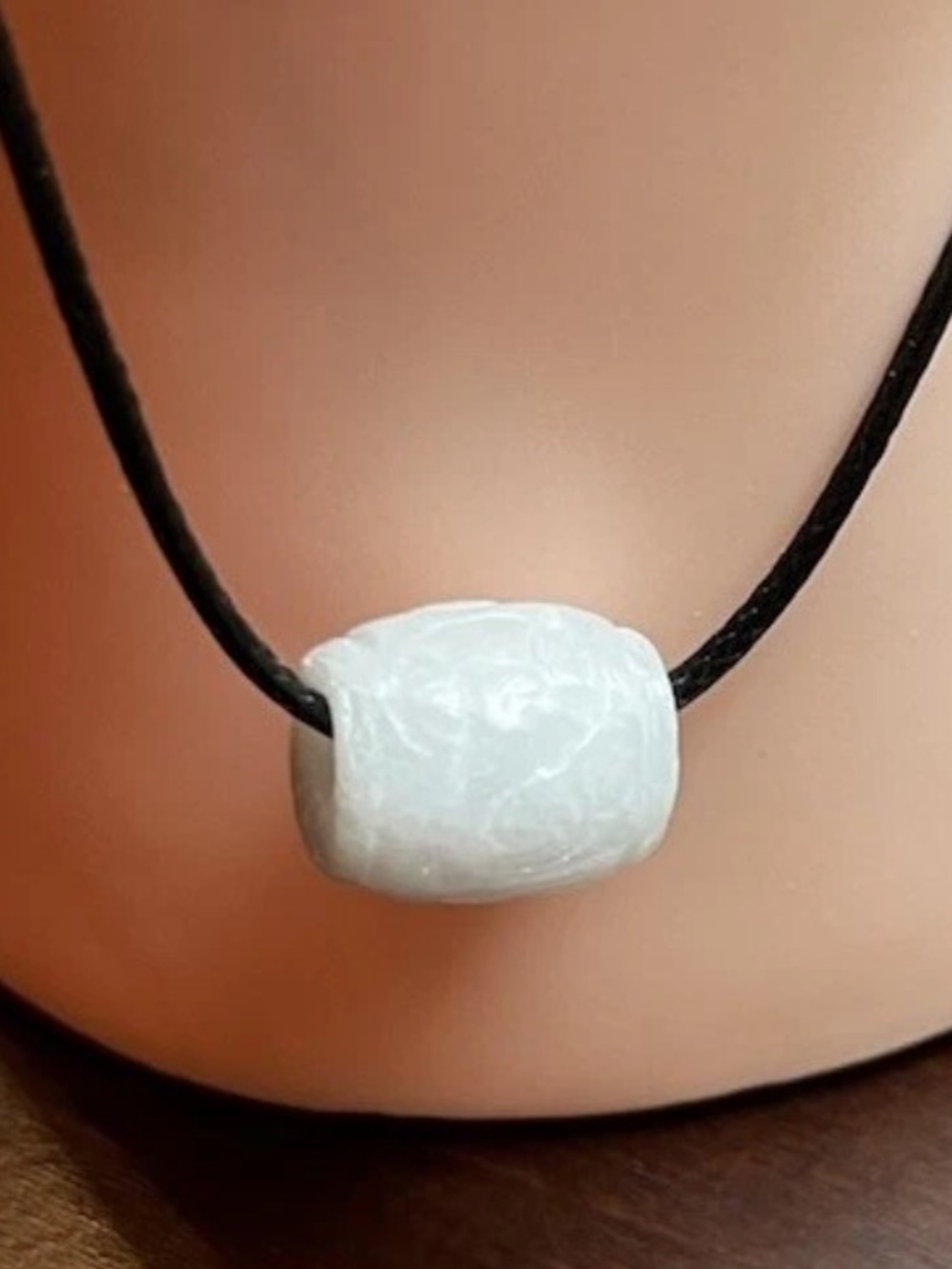 Certified Grade A Green 100% Natural Jadeite Jade Pendant Lucky Bead 转运珠 01947